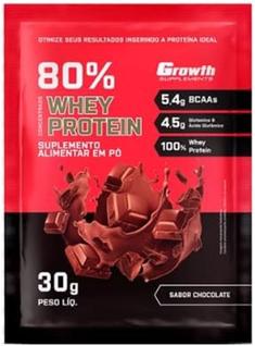 1 whey protein 80% concentrado (1kg) - sabor chocolate