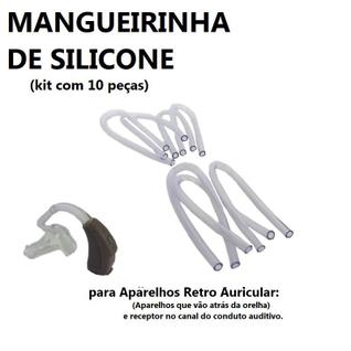 10 Mangueirinha Silicone Molde para Aparelho de Audicao (atrás da orelha) Novo Envio Imedi