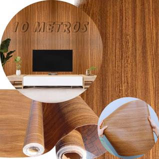 10 Metros Papel Adesivo Madeira Revestimento Móveis, Parede Texturizado para Quarto Sala C