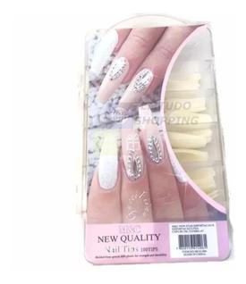 100 Tips Para Unhas Acrigel stiletto stileto Natural Oferta