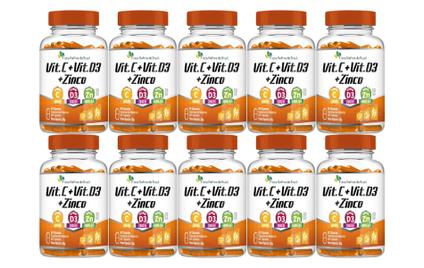 10x Vitamina C + Vitamina D3 + Zinco 60 Caps Flora Nativa