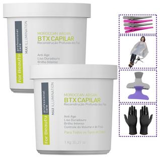 2 Btx Moroccan Argan Capilar Max Illumination 1kg + Brindes