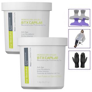 2 Btx Moroccan Argan Capilar Max Illumination 1kg + Brindes