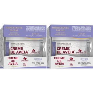 2 Hidratante Facial Creme De Aveia Intensa 50g Davene