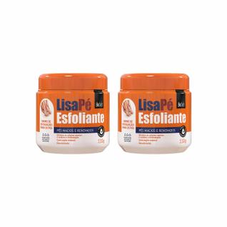 2 Lisapé Esfoliante Para Pés Com Argila Natural 110g