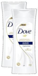 2 Loção Hidratante Corporal Dove Nutrição Essencial 400ml