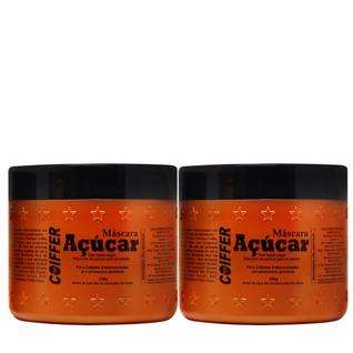 2 Máscara Açucar Coiffer 350g Para Cabelos Emborrachados