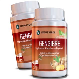 2 Potes Gengibre 500mg Kit 120 Cáps