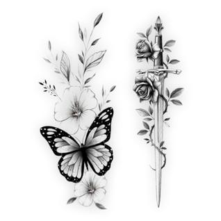 2 Tatuagens Temporaria Floral PB 2