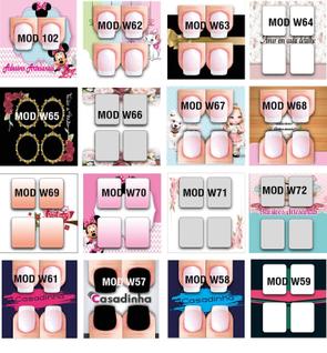 200 Cartela Para Fazer Película De Unha Artesanal Saquinho