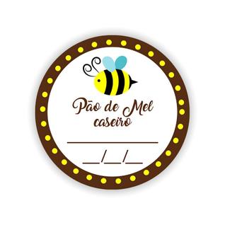 250 Adesivos - Etiqueta Pão de Mel Caseiro - Redondo 3 Cm