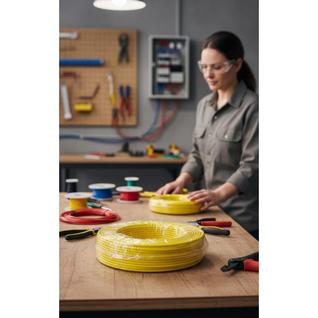 2x Cabo Flexível Cobre 2.5mm Amarelo 750V - Segurança e Dura