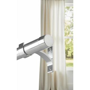 2x Varão Cortina 2m Alumínio Moderno 28mm Elegância Prata