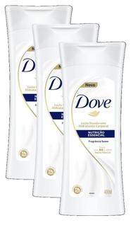 3 Loção Hidratante Corporal Dove Nutrição Essencial 400ml