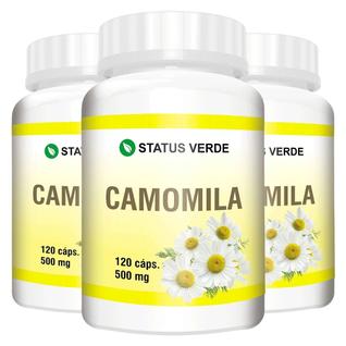 3 Potes Camomila Pura Kit 360 Cáps 500mg
