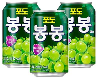 3 suco uva verde com pedaços da fruta bon bon haitai 340ml