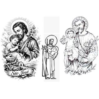 3 Tatuagem Temporária Falsa São José