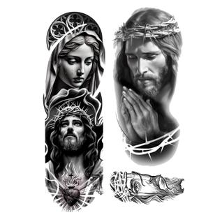 3 Tatuagens Temporaria Tema Jesus