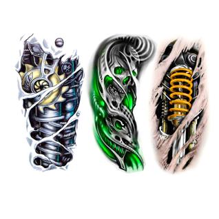 3 Tatuagens Temporárias Braço Robótico 1