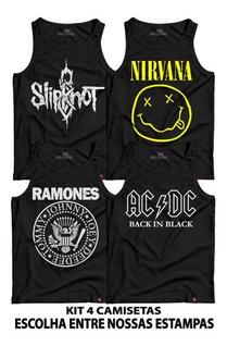 4 Camisetas Regatas  A Sua Escolha Entre Nossas Estampas Camisa