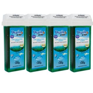 4 Und Cera Depilatória Rollon Algas Marinhas Depile Plus140g