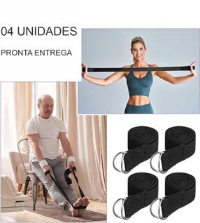 4 unidades cinto para yoga e fisioterapia ( alongamento muscular e saude)