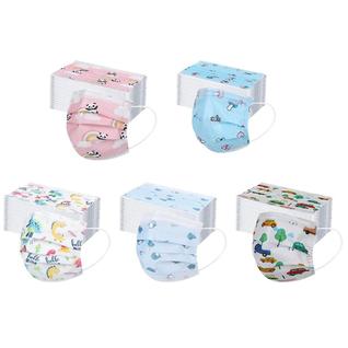5 padrões de máscara 50pc máscara facial industrial infantil impresso descartável
