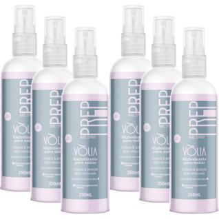 6UN Preparação Nail Spray Higienizante Unhas 350ml Volia