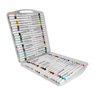 80 Canetinhas Escolar Profissional 1linha Touch Cores Acrilic Maker