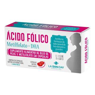Ácido Fólico Metilfolato + DHA - 30 Cápsulas - La San Day