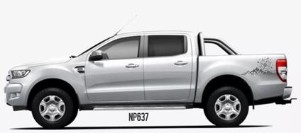 Adesivo Lateral Rosa Dos Ventos Ranger Grafite