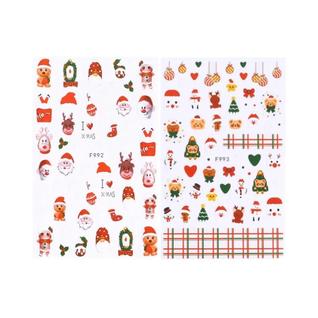 Adesivos De Arte Em Unhas 3D De Natal Cervos Papai Noel Decorações De Manicure De Ano Novo