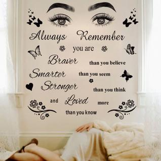 Adesivos de parede: lembre-se sempre de que você é mais corajoso, inteligente e forte