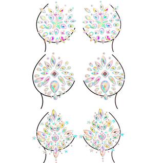 Adesivos de tatuagem temporários, joias, strass, acessórios para festivais, faça você mesm