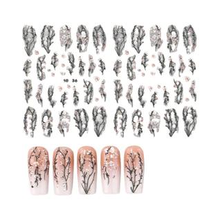 Adesivos De Unha Florais De Cerejeira 5D, Decorações Para Unhas, Acessórios De Manicure