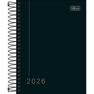 Agenda Diária Espiral Pepper Preta M4 2026 - Tilibra