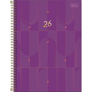 Agenda Executiva Espiral Diária 20 x 27,5 cm Spot Feminina 2026 - Roxa