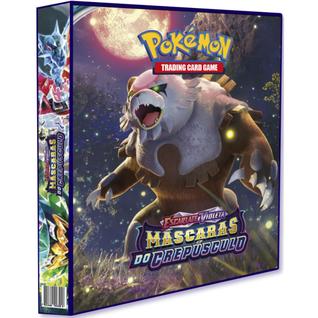 Álbum Pasta Fichário Pokemon Escarlate e Violeta Máscaras do Crepúsculo TCG Colecionar Car