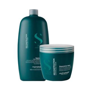 Alfaparf Semi Di Lino Reconstruction Reparative Shampoo 1000ml + Máscara 500ml