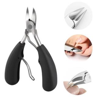 Alicate Profissional Unhas dos Pés Aço Inox Força e Conforto cabo preto mola dupla