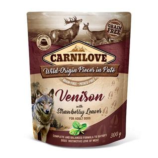 Alimentação Natural Carnilove Patê Premium Veado e Folhas de Morango para Cachorro Nutriçã