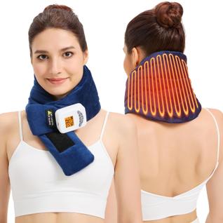 Almofada Térmica para Pescoço AOKESTE com Massagem Vibratória Sem Fio