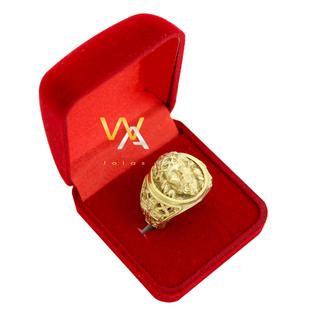 Anel rosto de cristo redondo 3d