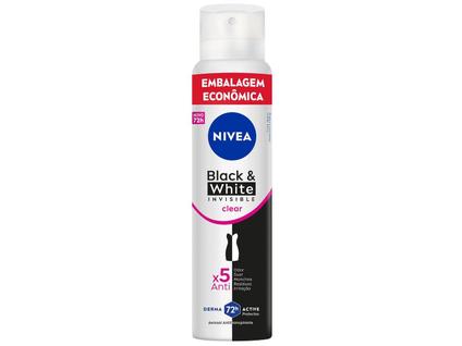 Antitranspirante Aerosol Nivea Black & White Invisible Clear Feminino 72h 150ml
