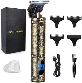 Aparador de cabelo masculino profissional , aparador de cabelo sem fio, kit profissional d