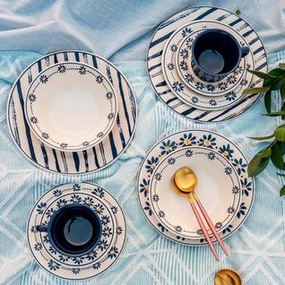Aparelho de Jantar 20 Peças Oxford Biona Donna Margaridas Chique e Retrô