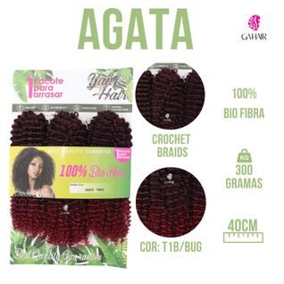 Aplique/Cabelo Bio Organico Cacheado Afro 40 Cm - Identico Ao Humano  -Agata