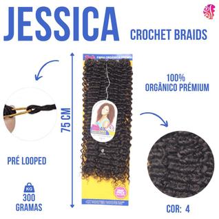 Aplique De Cabelo Orgânico Cacheado P/ Crochet Braids 75 Cm 300 Gr Jessica