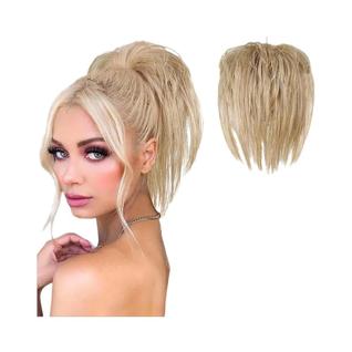 Aplique De Cabelo Sintético Com Presilha De Garra, Coque Desgrenhado Ondulado E Cacheado, 