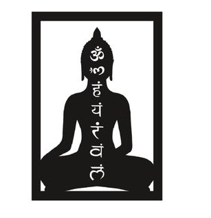 Aplique quadro Decorativo Buda chacras Mdf 3mm Decoração com fita dupla face